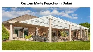 Custom Made Pergolas in Dubai