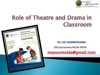 Role of Theatre and Drama in Classroom