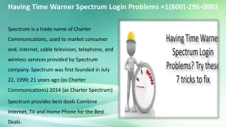 Having Time Warner Spectrum Login Problems