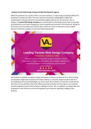 Leading Toronto Web Design Company & Web Development
