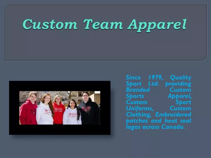 custom team apparel