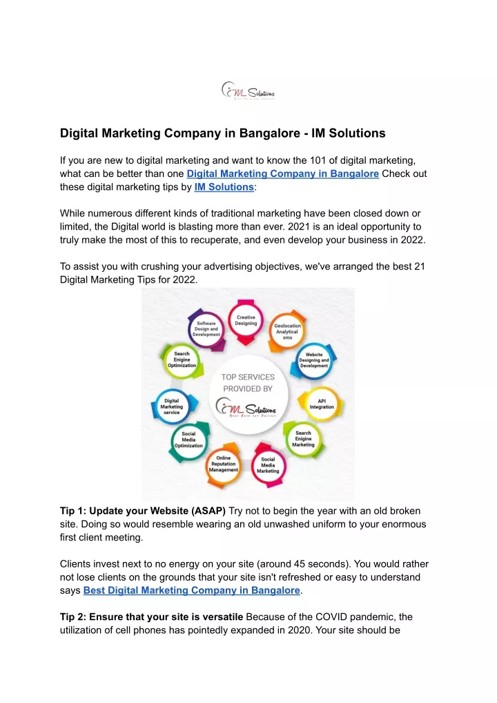 digital marketing company in bangalore