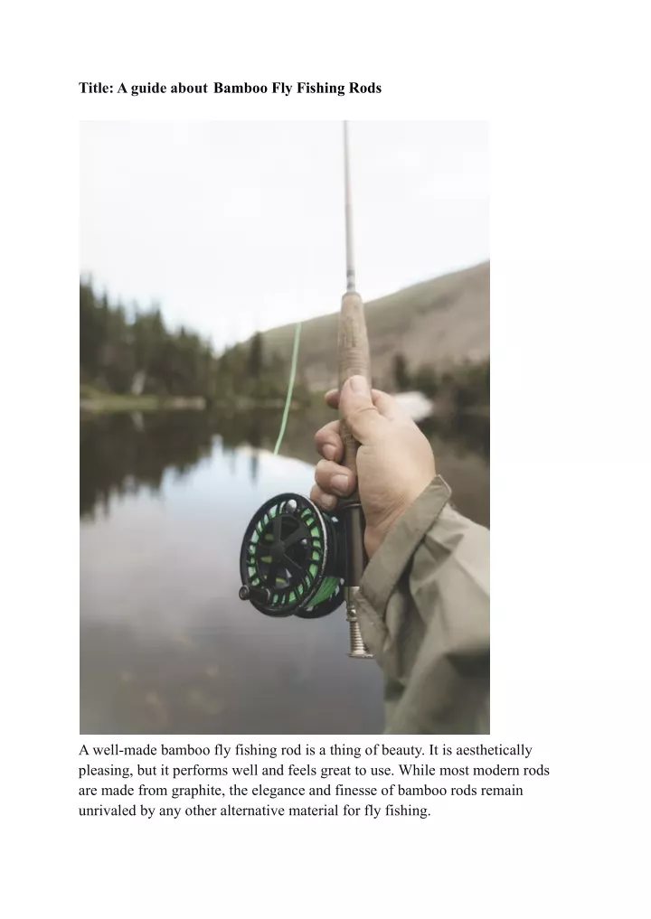 title a guide about bamboo fly fishing rods