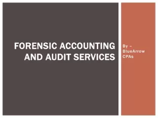 Forensic Accounting and Audit Services – BlueArrowCPAs