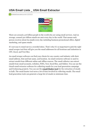 usa email lists usa email extractor