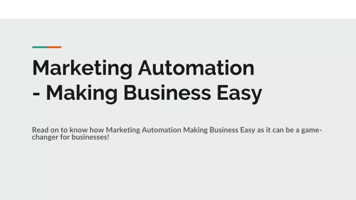 marketing automation making business easy
