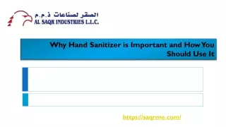 Why Hand Sanitizer is Important and How You Should Use It