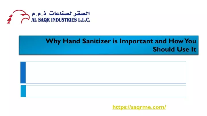 why hand sanitizer is important and how you