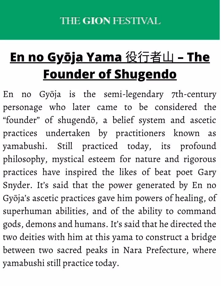 en no gy ja yama the founder of shugendo