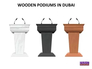 wooden podiums in dubai