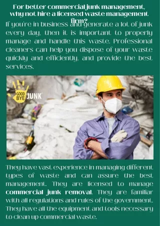 for better commercial junk management