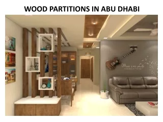 WOOD PARTITIONS IN ABU DHABI