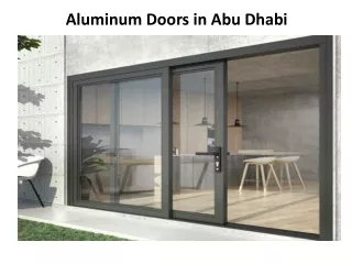 Aluminum Doors in Abu Dhabi