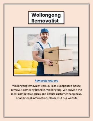 Professional Home Removals Company Near You
