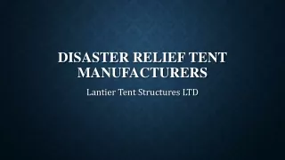 Disaster Relief Tent Manufacturers