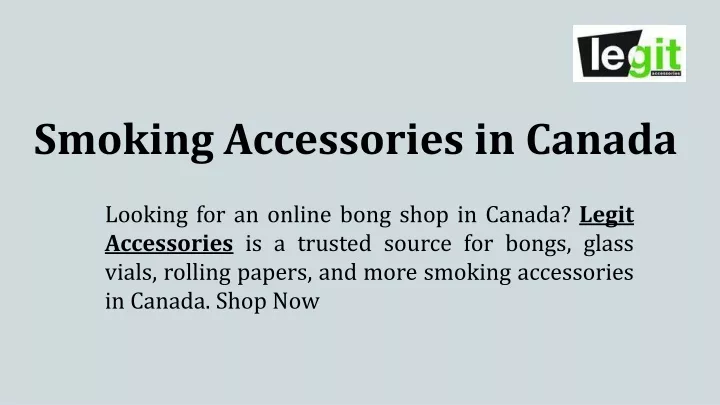 smoking accessories in canada
