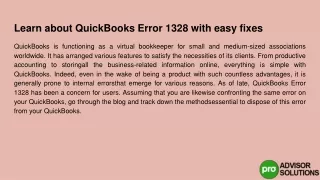 learn about quickbooks error 1328 with easy fixes
