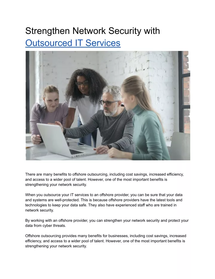 strengthen network security with outsourced