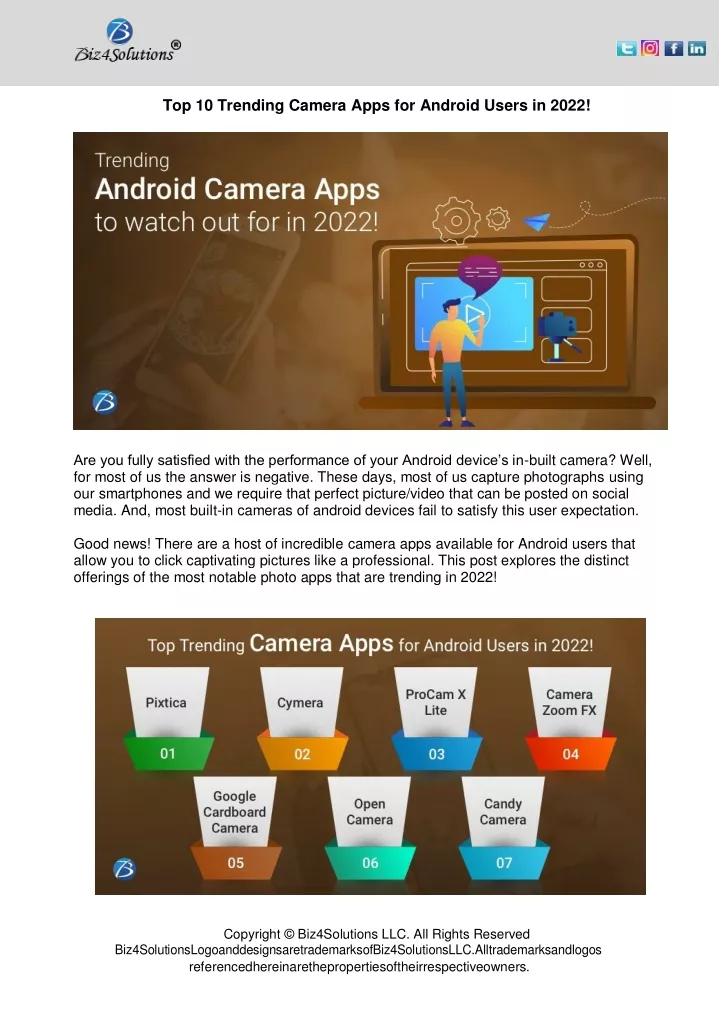 top 10 trending camera apps for android users