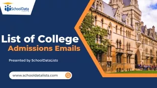Best List of College Admissions Emails in US - SchoolDataLists