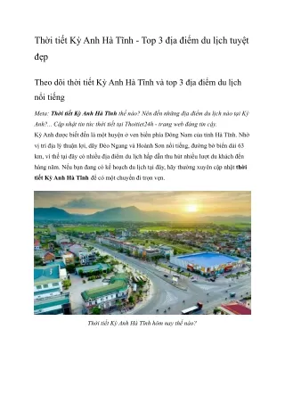th i ti t k anh h t nh top 3 a i m du l ch tuy t