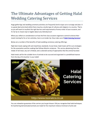 Advantages of Getting Halal Wedding Catering Services