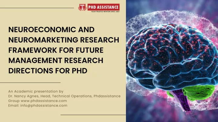 neuroeconomic and neuromarketing research