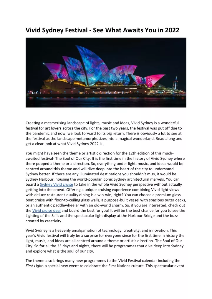 vivid sydney festival see what awaits you in 2022