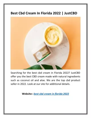 best cbd cream in florida 2022 justcbd