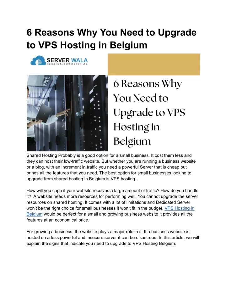 6 reasons why you need to upgrade to vps hosting