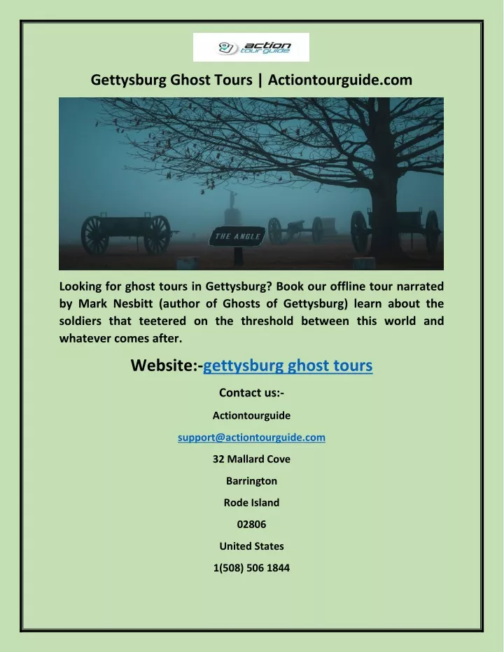 gettysburg ghost tours actiontourguide com