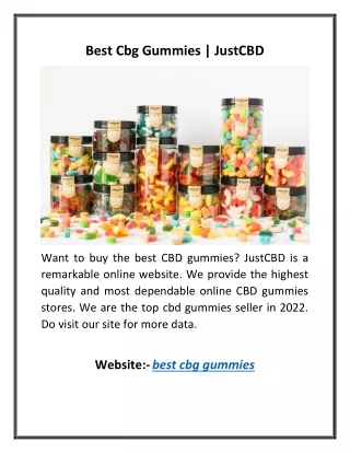best cbg gummies justcbd