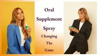 oral supplement spray changing the game
