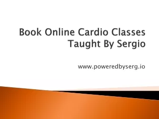 Book Online Cardio Classes Taught By Sergio