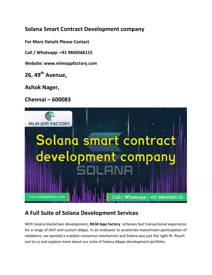 solana smart contract development company
