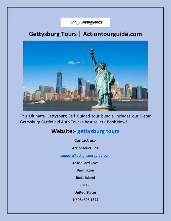 gettysburg tours actiontourguide com