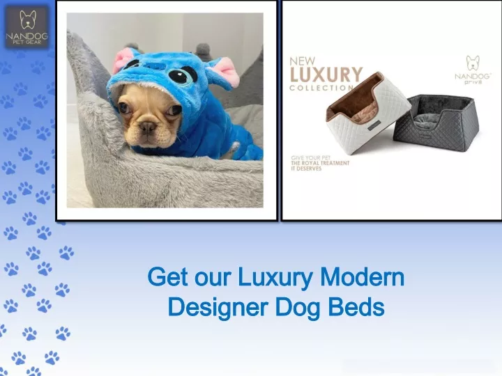get our luxury modern designer dog beds