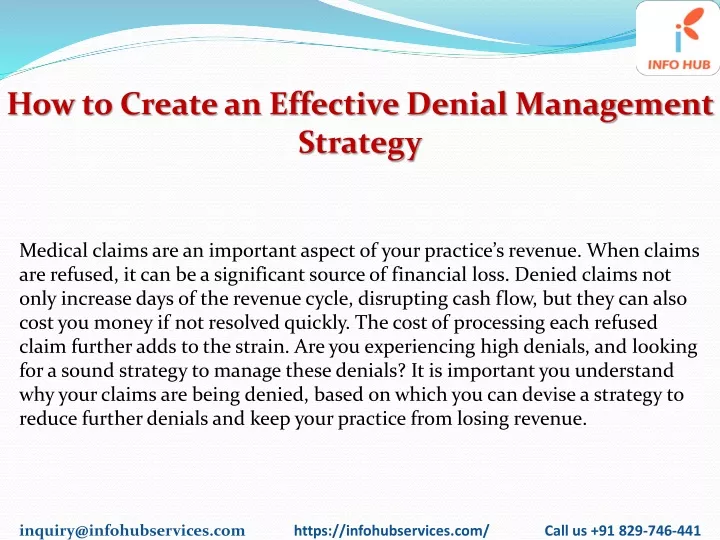 how to create an effective denial management