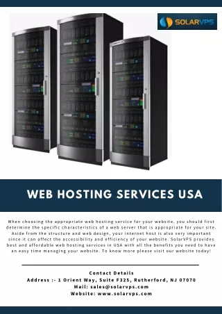 web hosting services usa