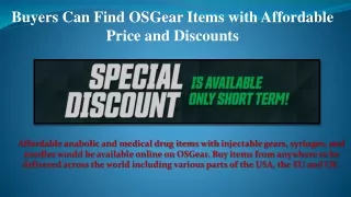 Buyers Can Find OSGear Items with Affordable Price and Discounts