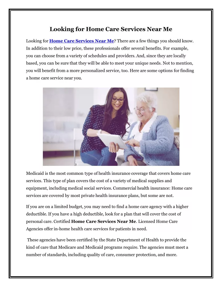 looking for home care services near me looking