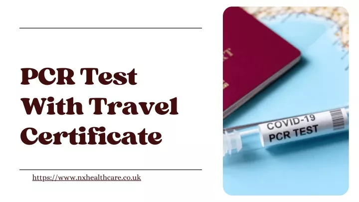 pcr test with travel certificate