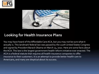 Health Insurance Plans