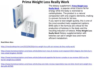 Prima Weight Loss UK