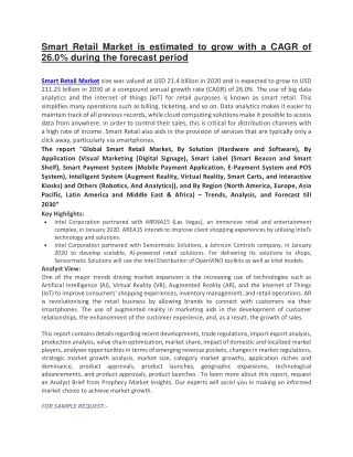 smart retail market is estimated to grow with