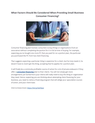 what factors should be considered when providing