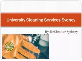 University Cleaning Services