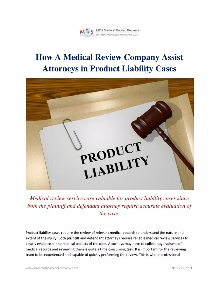 how a medical review company assist attorneys