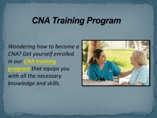 CNA Training Program