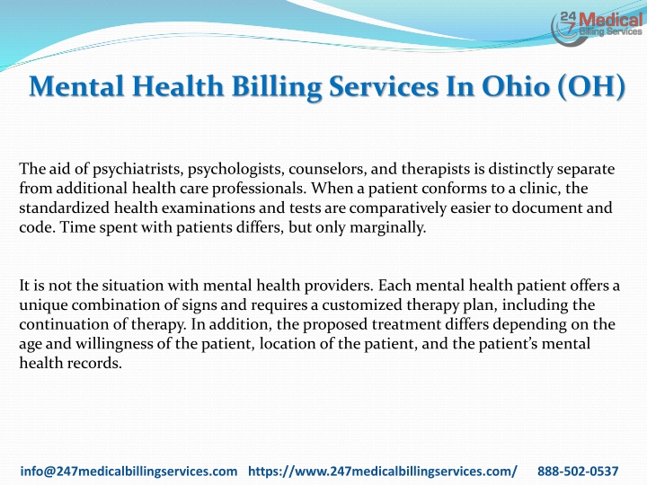 mental health billing services in ohio oh